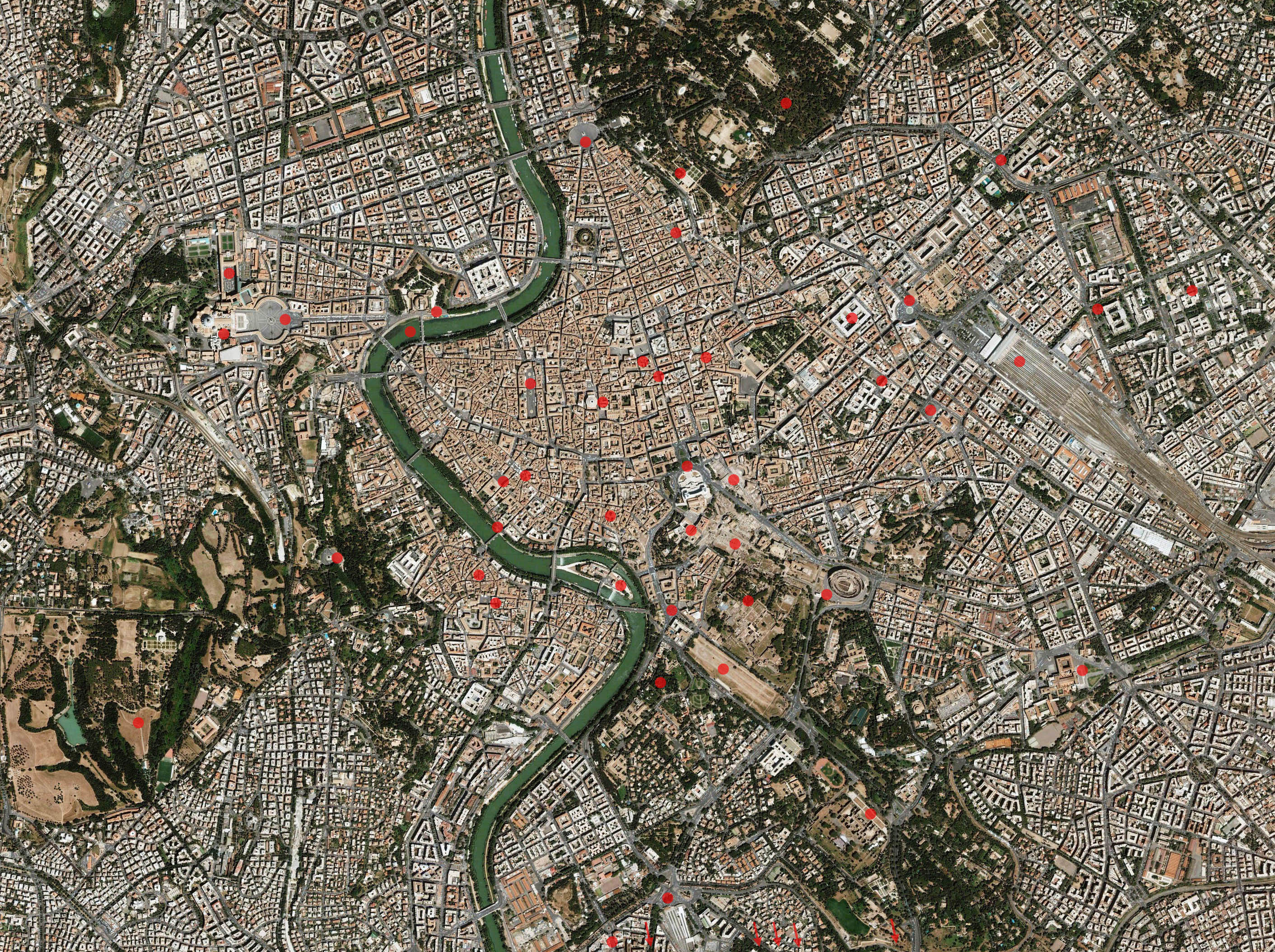 Rome Satellite Photo Navigable