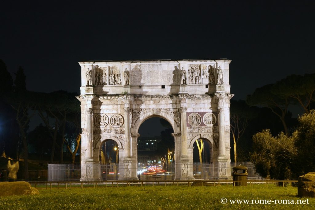 Foto facciata nord, dell'arco di costantino, Roma