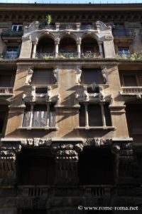 Photo d'un palais du quartier Coppedè à Rome